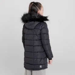 Dare 2b Opvallende Hooded Parka Voor Meisjes (Zwart) -Mode Geest Verkoop opvallende hooded parka voor meisjes zwart 2