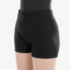 Opwarmingsshort Voor Ballet Voor Meisjes En Dames Zwart