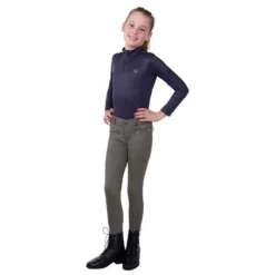 Paardrijpolo Met Lange Mouwen Voor Meisjes QHP Amina -Mode Geest Verkoop paardrijpolo met lange mouwen voor meisjes qhp amina 3