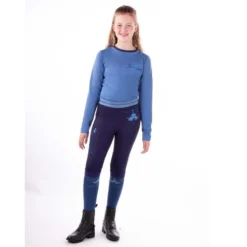 Paardrijpolo Met Lange Mouwen Voor Meisjes QHP Yazz -Mode Geest Verkoop paardrijpolo met lange mouwen voor meisjes qhp yazz 4