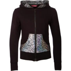 Papillon Sweatvest Dance Flow Junior Katoen Zwart