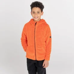 Dare 2b Personate Wandelfleece Met Hele Rits En Capuchon Voor Kinderen - Oranje -Mode Geest Verkoop personate wandelfleece met hele rits en capuchon voor kinderen oranje 4