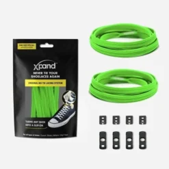 Platte Elastische Veters No-Tie Neon Green 6 Platte Elastische Veters No-Tie Neon Green -Mode Geest Verkoop platte elastische veters no tie neon green 2