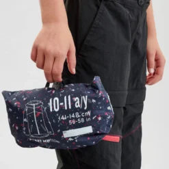 Quechua Regenjack Hike 150 Voor Meisjes Grijs Met Tribalopdruk -Mode Geest Verkoop regenjas voor wandelen mh150 marineblauw kinderen 7 15 jaar 8