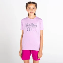 Dare 2b Rightful Tee Korte Wandel-T-shirt Met Korte Mouwen Voor Kinderen - Vaalpaars -Mode Geest Verkoop rightful tee korte wandel t shirt met korte mouwen voor kinderen vaalpaars 3