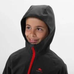 Quechua Softshell-wandeljas Voor Meisjes Hike 900 -Mode Geest Verkoop softshell jas voor wandelen kinderen mh550 zwart 7 15 jaar 9