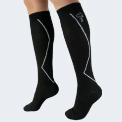 Sport Running Sokken Met Compressie | Knee Highs | Dames En Heren | Zwart -Mode Geest Verkoop sport running sokken met compressie knee highs dames en heren zwart 2