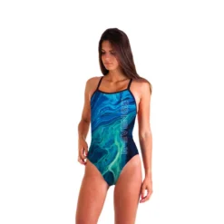 Sportbadpak Vrouwelijk Endurance Sea Blauw