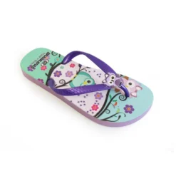 Strand Teenslippers Voor Kinderen In Lila Kleur Met Rubberen Zolen