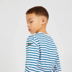 Tribord Streepjesshirt Voor Jongens Sailing 100 Lange Mouwen -Mode Geest Verkoop streepjes t shirt met lange mouwen voor zeilen jongens sailing 100 blauwwit gestreept 6