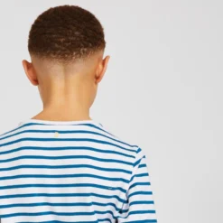Tribord Streepjesshirt Voor Jongens Sailing 100 Lange Mouwen -Mode Geest Verkoop streepjes t shirt met lange mouwen voor zeilen jongens sailing 100 blauwwit gestreept 7