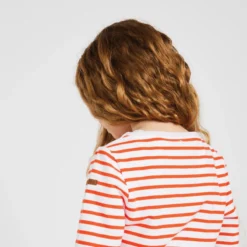 Tribord Meisjes T-shirt LM Voor Zeilen Adventure 100 -Mode Geest Verkoop streepjes t shirt met lange mouwen voor zeilen meisjes sailing 100 witrood gestreept 5