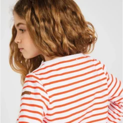 Tribord Meisjes T-shirt LM Voor Zeilen Adventure 100 -Mode Geest Verkoop streepjes t shirt met lange mouwen voor zeilen meisjes sailing 100 witrood gestreept 6