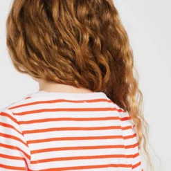 Tribord Meisjes T-shirt LM Voor Zeilen Adventure 100 -Mode Geest Verkoop streepjes t shirt met lange mouwen voor zeilen meisjes sailing 100 witrood gestreept 7