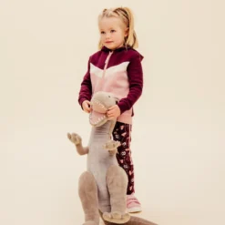 Basic Sweatvest Met Rits Voor Peuters Met Motieven -Mode Geest Verkoop sweatvest voor peuters basic bordeaux roze 4