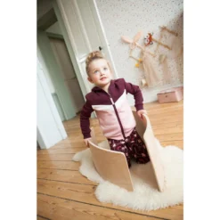 Basic Sweatvest Met Rits Voor Peuters Met Motieven -Mode Geest Verkoop sweatvest voor peuters basic bordeaux roze 7