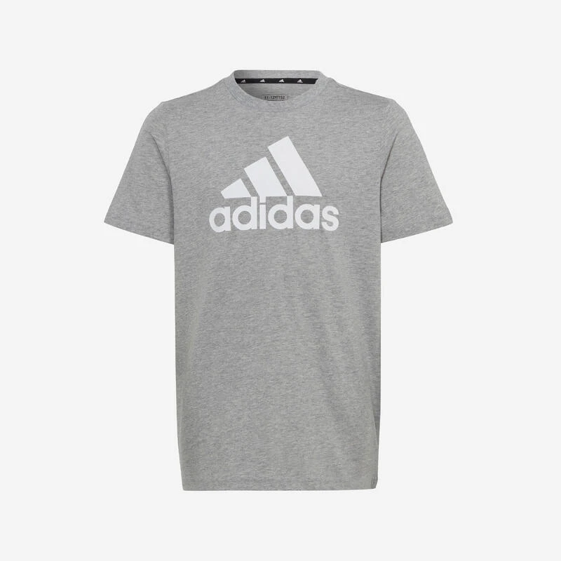 ADIDAS T-shirt Grijs Wit Groot Logo 1 ADIDAS T-shirt Grijs Wit Groot Logo