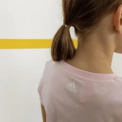 ADIDAS T-shirt Voor Meisjes Roze Wit Groot Logo -Mode Geest Verkoop t shirt voor meisjes roze wit groot logo 6