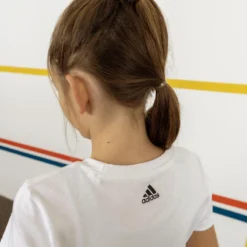 ADIDAS T-shirt Voor Meisjes Wit Met Zwart Logo -Mode Geest Verkoop t shirt voor meisjes wit met zwart logo 7