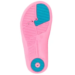 TEENSLIPPERS VOOR AAN HET ZWEMBAD KINDEREN TONGA 500 ROZE MET STRANDPRINT -Mode Geest Verkoop teenslippers voor aan het zwembad kinderen tonga 500 roze met strandprint 2
