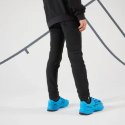 Artengo Thermische Tennisbroek Voor Jongens -Mode Geest Verkoop tennisbroek voor jongens tpa 500 zwart 3