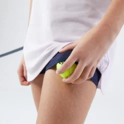 Artengo Tennisjurk Voor Meisjes TDR 500 Recht Model -Mode Geest Verkoop tennisjurk voor meisjes tdr 500 recht model marineblauw wit 5