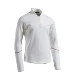 Artengo Tennisshirt Met Lange Mouwen Voor Meisjes Thermic 1/2 Rits Gebroken -Mode Geest Verkoop tennisshirt met lange mouwen voor meisjes thermic 12 rits gebroken wit 6