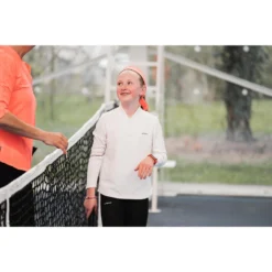 Artengo Tennisshirt Met Lange Mouwen Voor Meisjes Thermic 1/2 Rits Gebroken -Mode Geest Verkoop tennisshirt met lange mouwen voor meisjes thermic 12 rits gebroken wit 8