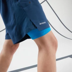 Artengo Thermo Tennisshort Voor Jongens 500 -Mode Geest Verkoop thermo tennisshort met korte tight voor jongens tsh th 500 turquoise 3