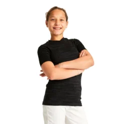 Kipsta Thermoshirt Met Korte Mouwen Kinderen Keepdry 500 Zwart -Mode Geest Verkoop thermoshirt met korte mouwen kinderen keepdry 500 zwart 6