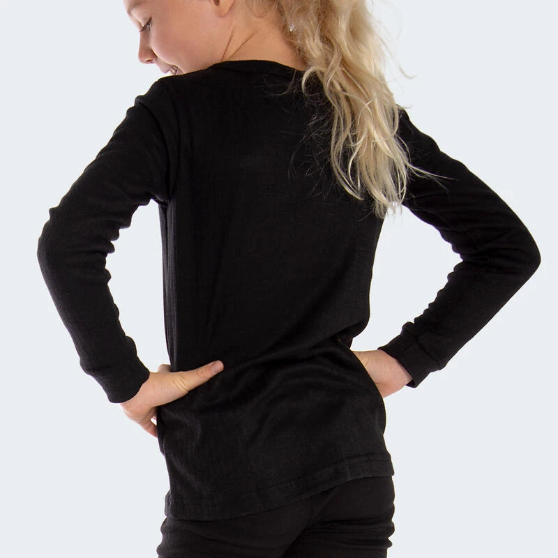 Thermoshirt Voor Kinderen | Sportonderhemd | Binnenkant Fleece | Zwart 3 Thermoshirt Voor Kinderen | Sportonderhemd | Binnenkant Fleece | Zwart - Afbeelding 3