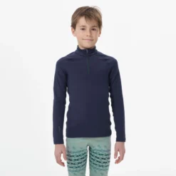 WEDZE Thermoshirt Voor Skiën Kinderen 500 1/2 Rits -Mode Geest Verkoop thermoshirt voor skien voor kinderen bl 500 12 rits blauw 4