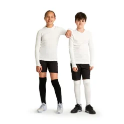 Kipsta THERMOSHIRT MET LANGE MOUWEN VOOR VOETBAL VOOR KINDEREN KEEPDRY 500 BLAUW INDIGO -Mode Geest Verkoop thermoshirt voor voetbal voor kinderen keepdry 500 met lange mouwen wit 3