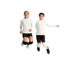 Kipsta THERMOSHIRT MET LANGE MOUWEN VOOR VOETBAL VOOR KINDEREN KEEPDRY 500 BLAUW INDIGO -Mode Geest Verkoop thermoshirt voor voetbal voor kinderen keepdry 500 met lange mouwen wit 6