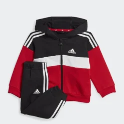ADIDAS Tiberio 3-Stripes Colorblock Fleece Trainingspak Kids -Mode Geest Verkoop tiberio 3 stripes colorblock fleece trainingspak kids 3