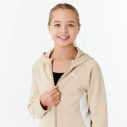 Puma Trainingspak Met 7/8-broek Voor Meisjes Beige -Mode Geest Verkoop trainingspak met 78 broek voor meisjes beige 2