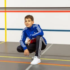 ADIDAS TRAININGSPAK VOOR KINDEREN COLORBLOCK BLAUW/ROOD -Mode Geest Verkoop trainingspak voor kinderen colorblock blauwrood 14
