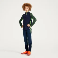 Kipsta VOETBALBROEK VOOR KINDEREN CLR MARINEBLAUW/FLUOGEEL -Mode Geest Verkoop voetbalbroek voor kinderen clr marineblauwfluogeel 3