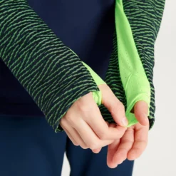 Kipsta VOETBALSWEATER VOOR KINDEREN CLR HALVE RITS MARINEBLAUW/FLUOGEEL -Mode Geest Verkoop voetbalsweater voor kinderen clr halve rits marineblauwfluogeel 2