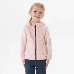 Quechua Warm Fleece Wandelvest Voor Kinderen SH500 2-6 Jaar -Mode Geest Verkoop wandelfleece voor kinderen mh500 roze 2 6 jaar 2