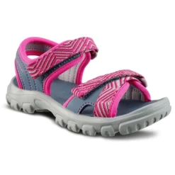 Quechua Wandelsandalen Voor Kinderen MH100 Maat 24 Tot 31 Blauw/roze