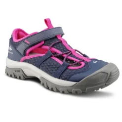Quechua Wandelsandalen Voor Kinderen MH150 TW Maat 28 Tot 39 Blauw/roze