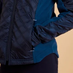 Fleece Voor Paardrijden Kinderen 500 WARM Twee Stoffen Pruimenpaars -Mode Geest Verkoop warm fleecejack voor ruitersport kinderen 500 bi materiaal marineblauw 4