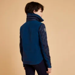Fleece Voor Paardrijden Kinderen 500 WARM Twee Stoffen Pruimenpaars -Mode Geest Verkoop warm fleecejack voor ruitersport kinderen 500 bi materiaal marineblauw 5