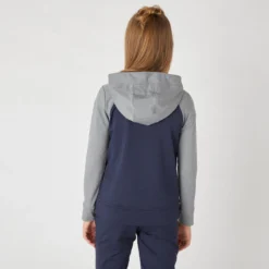 Warme Ademende Hoodie Met Rits Voor Meisjes S500 7 Warme Ademende Hoodie Met Rits Voor Meisjes S500 -Mode Geest Verkoop warme ademende hoodie met rits voor meisjes s500 marineblauw en lichtgrijs 1