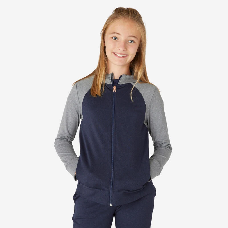 Warme Ademende Hoodie Met Rits Voor Meisjes S500 1 Warme Ademende Hoodie Met Rits Voor Meisjes S500