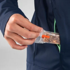 Warm Atletiekjack Voor Kinderen AT 500 -Mode Geest Verkoop warme en waterdichte jas voor hardlopen kinderen marineblauw groen 8