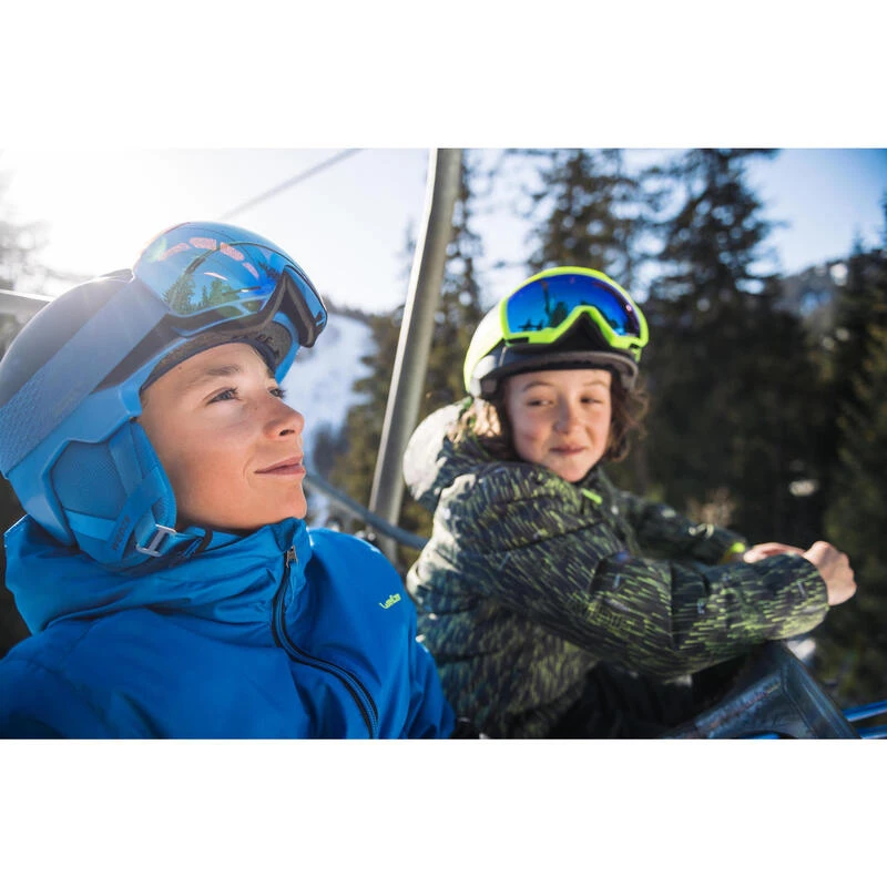 WEDZE Warme En Waterdichte Ski-jas Voor Kinderen 100 Blauw 11 WEDZE Warme En Waterdichte Ski-jas Voor Kinderen 100 Blauw - Afbeelding 11