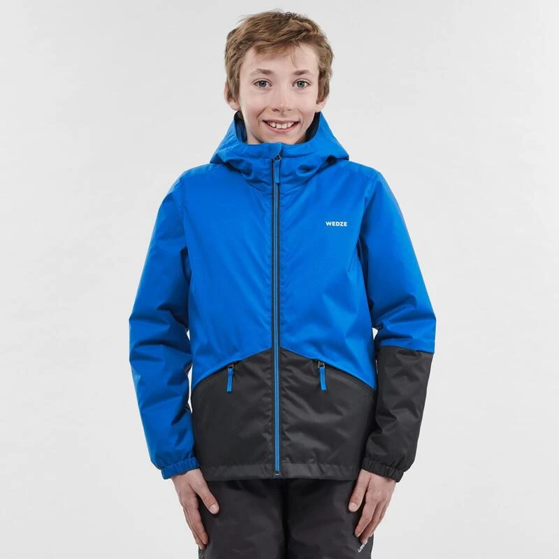 WEDZE Warme En Waterdichte Ski-jas Voor Kinderen 100 Blauw 3 WEDZE Warme En Waterdichte Ski-jas Voor Kinderen 100 Blauw - Afbeelding 3