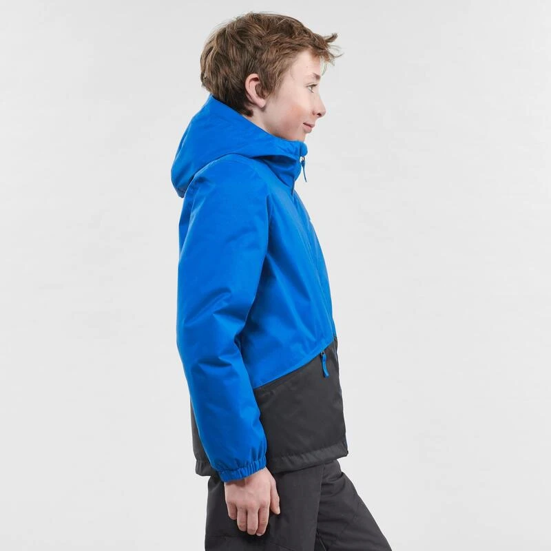 WEDZE Warme En Waterdichte Ski-jas Voor Kinderen 100 Blauw 4 WEDZE Warme En Waterdichte Ski-jas Voor Kinderen 100 Blauw - Afbeelding 4